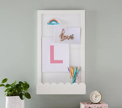 Scalloped Mini Pinboard With Ledge (26")