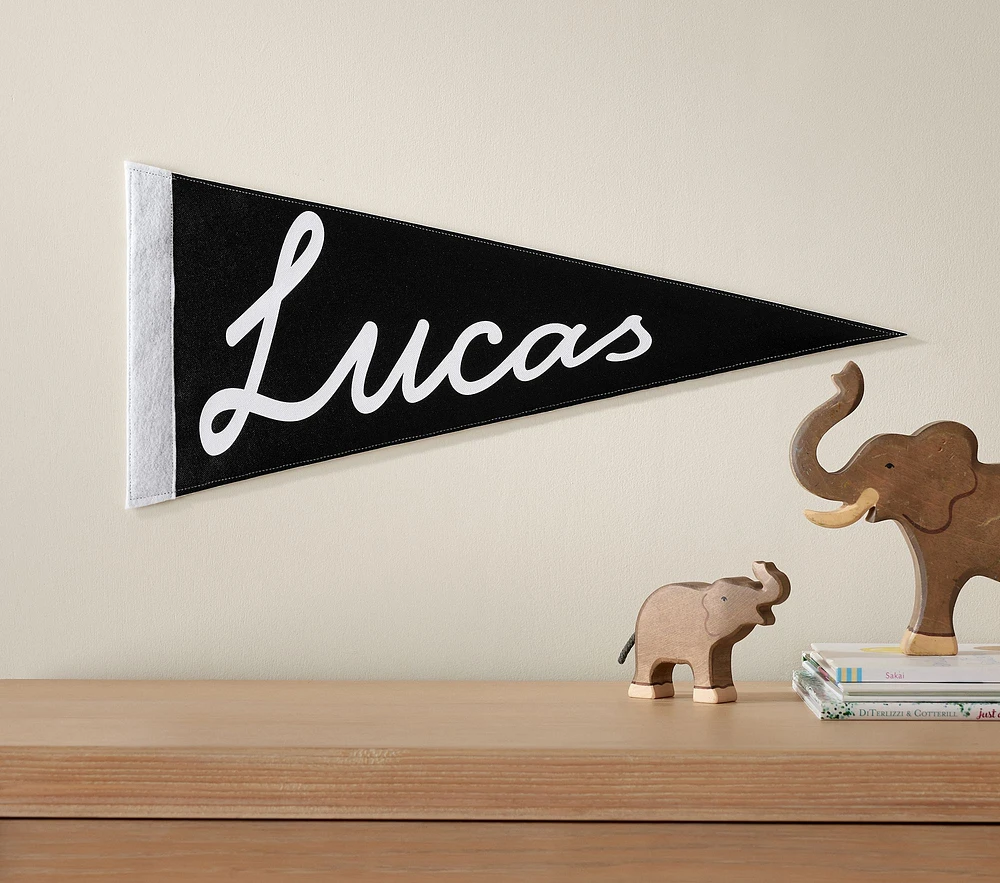 Personalized Script Pennant Flag