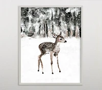 Limited Edition Minted® Winter Baby Animal Deer Art by Cass Loh