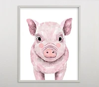 Limited Edition Minted® Baby Animal Pig Wall Art by Cass Loh