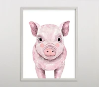 Limited Edition Minted® Baby Animal Pig Wall Art by Cass Loh