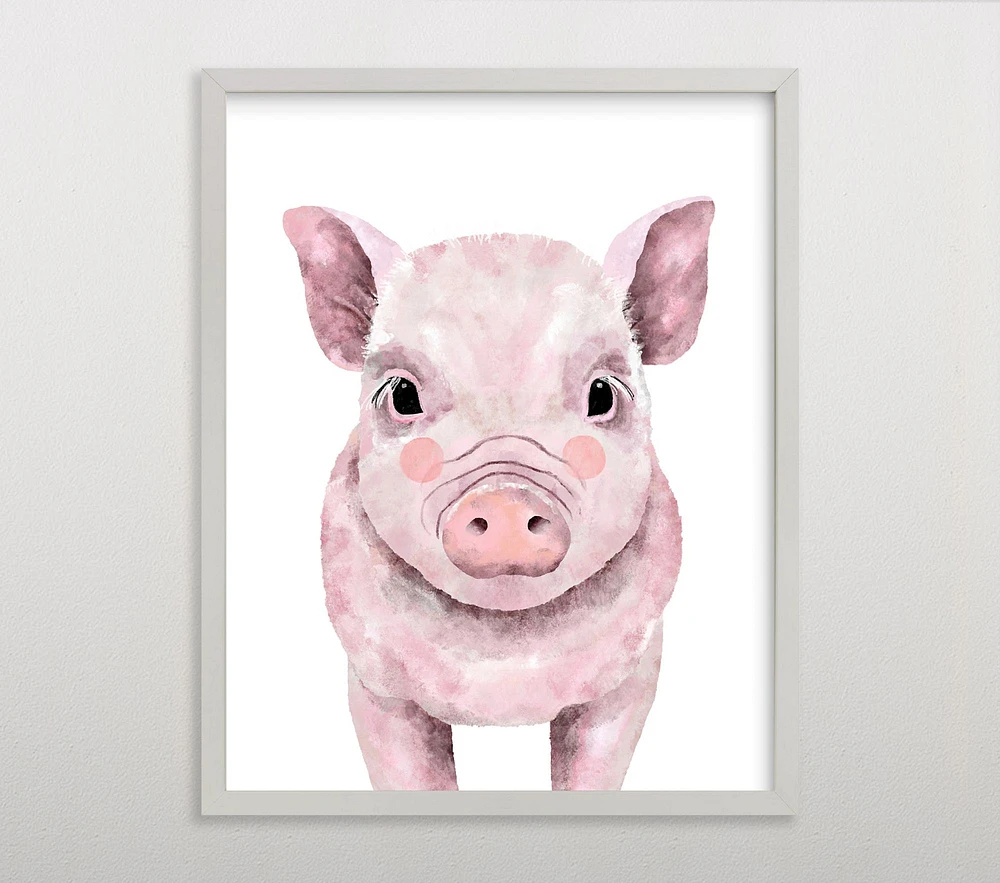 Limited Edition Minted® Baby Animal Pig Wall Art by Cass Loh