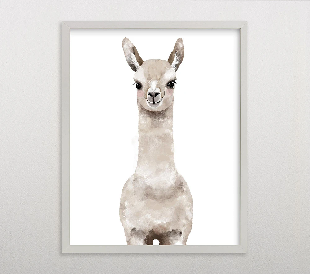 Limited Edition Minted® Baby Animal Llama Wall Art by Cass Loh