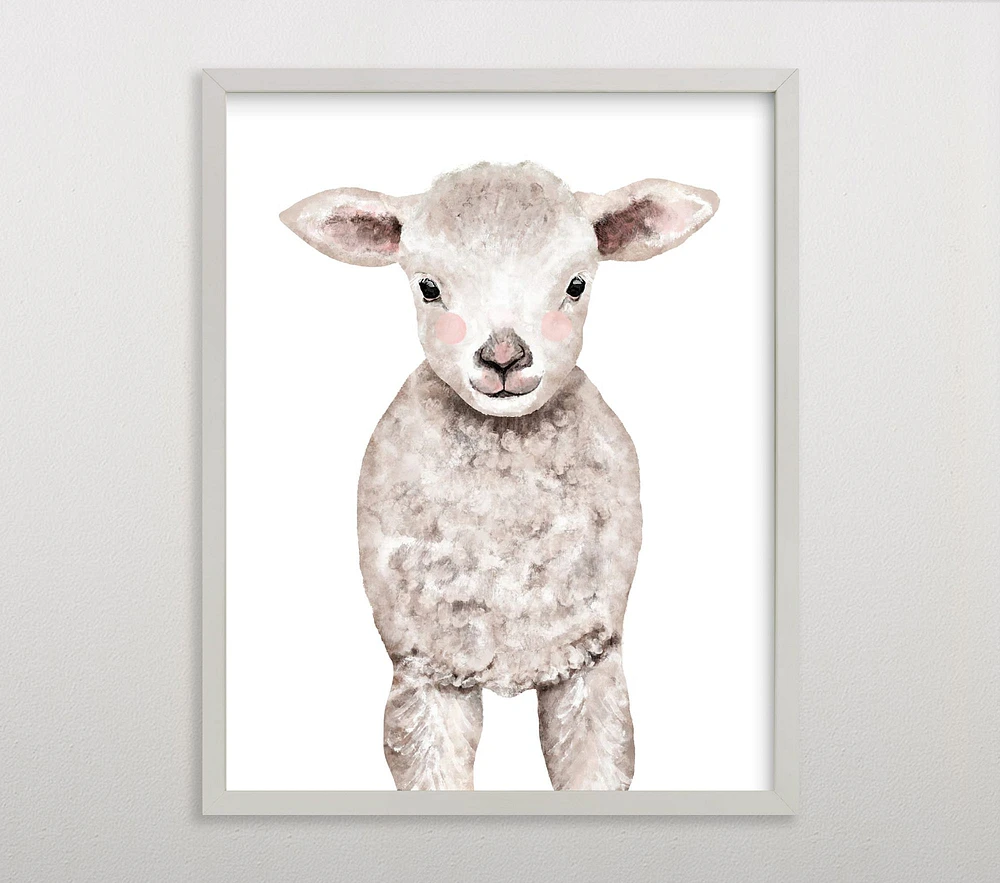 Limited Edition Minted® Baby Animal Sheep Wall Art by Cass Loh