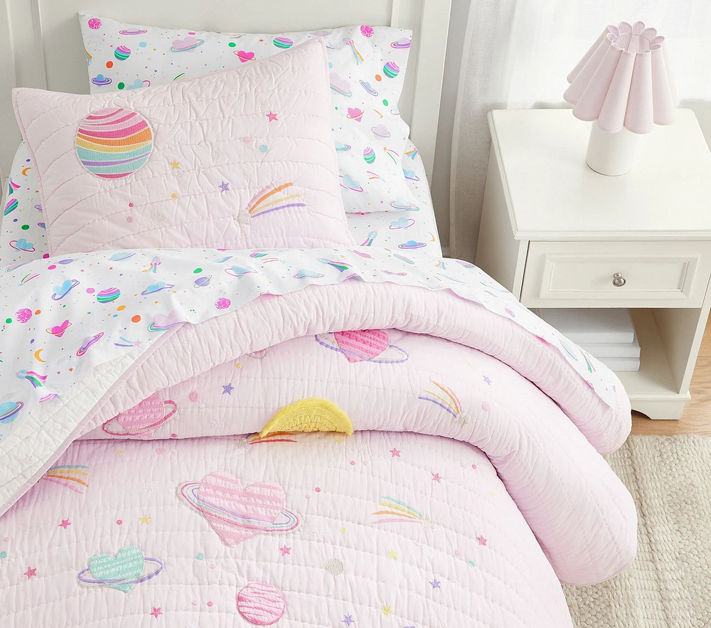 Galaxy Hearts Glow-in-the-Dark Quilt & Shams