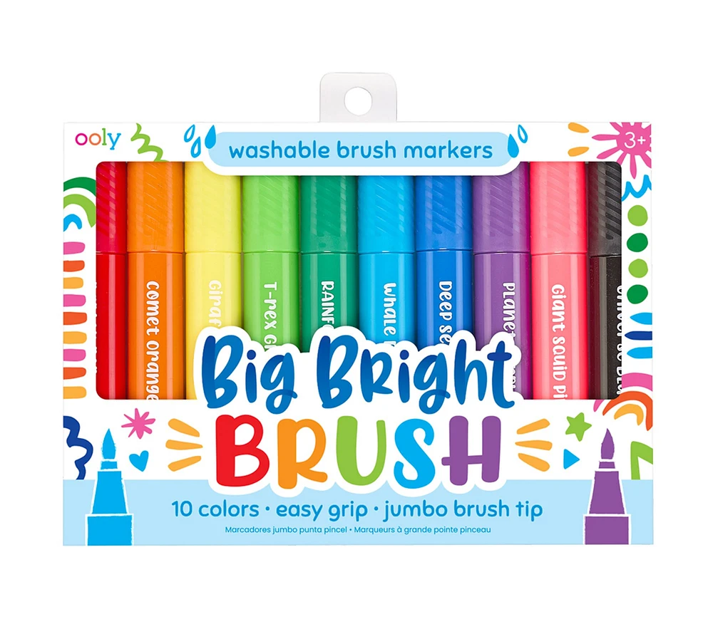 Big Bright Washable Brush Markers