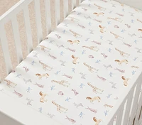 AERIN Animals Organic Crib Fitted Sheet