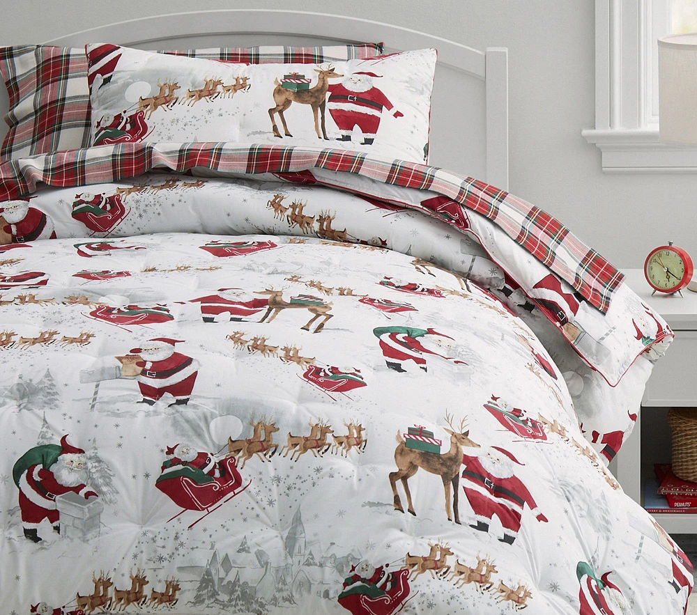 White Santa Comforter & Shams