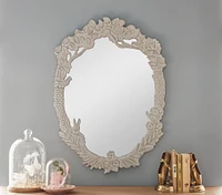 Enchanted Carved Wood Mirror (33")