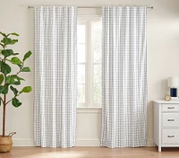 Woven Plaid Blackout Curtain