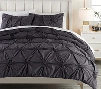 Organic Ruched Rosette Duvet Cover & Shams