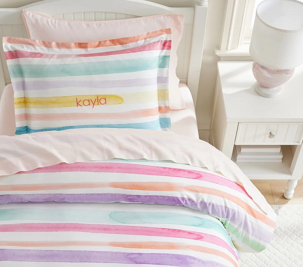 Kayla Stripe Organic Duvet Cover & Shams