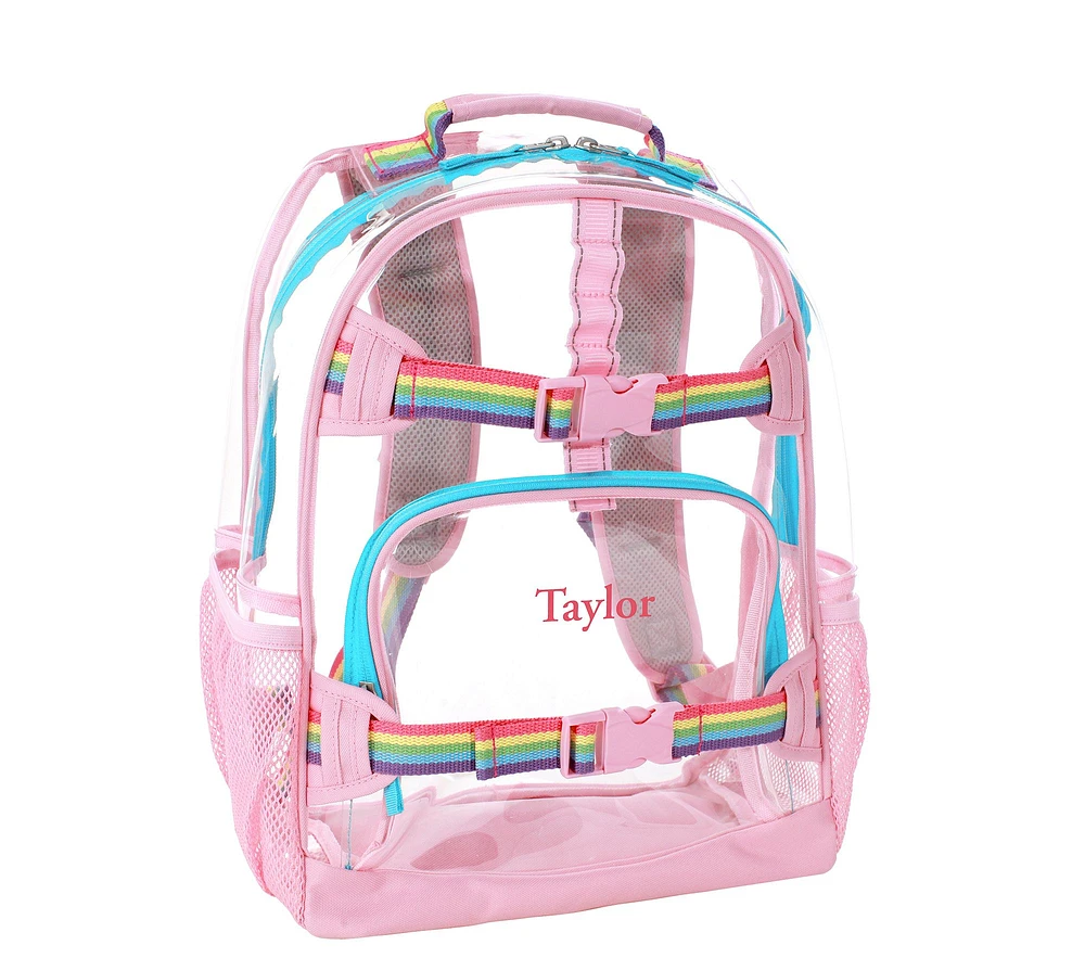 Mackenzie Clear With Pink Trim Backpack