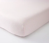 Oxford Stripe Organic Crib Fitted Sheet