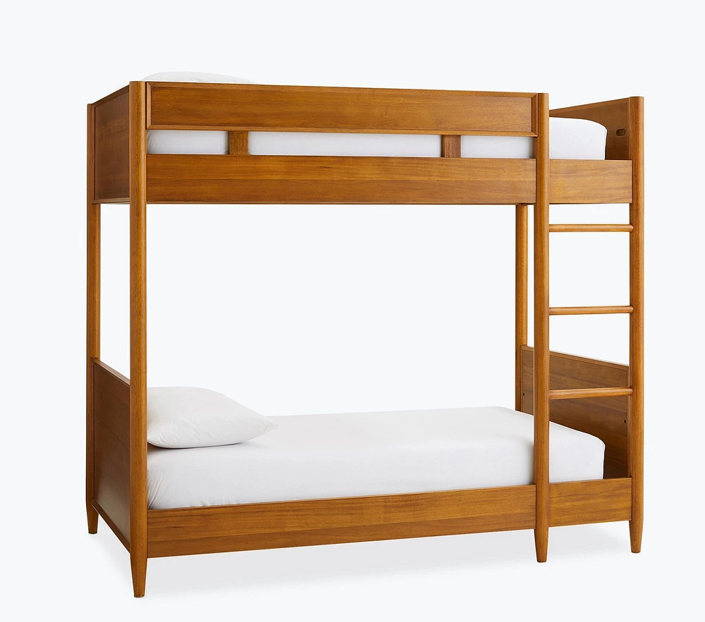 west elm x pbk Mid-Century Twin-Over-Twin Bunk Bed