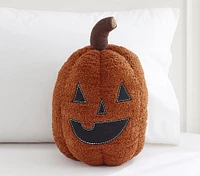 Boucle Pumpkin Shaped Glow-in-the-Dark Pillow