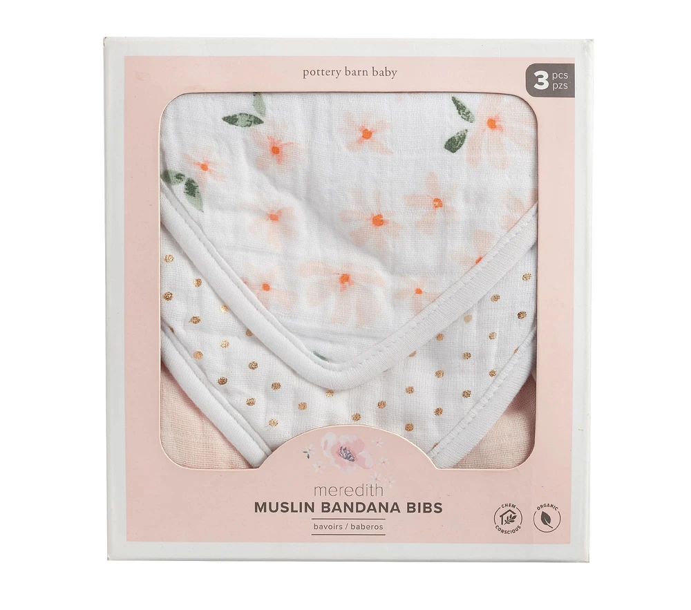 Meredith Muslin Drool Bib Set