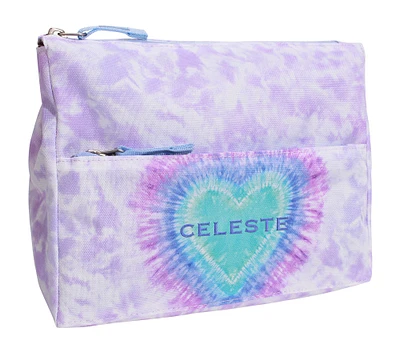 Mackenzie Lavender Heart Tie-Dye Supplies Pouch