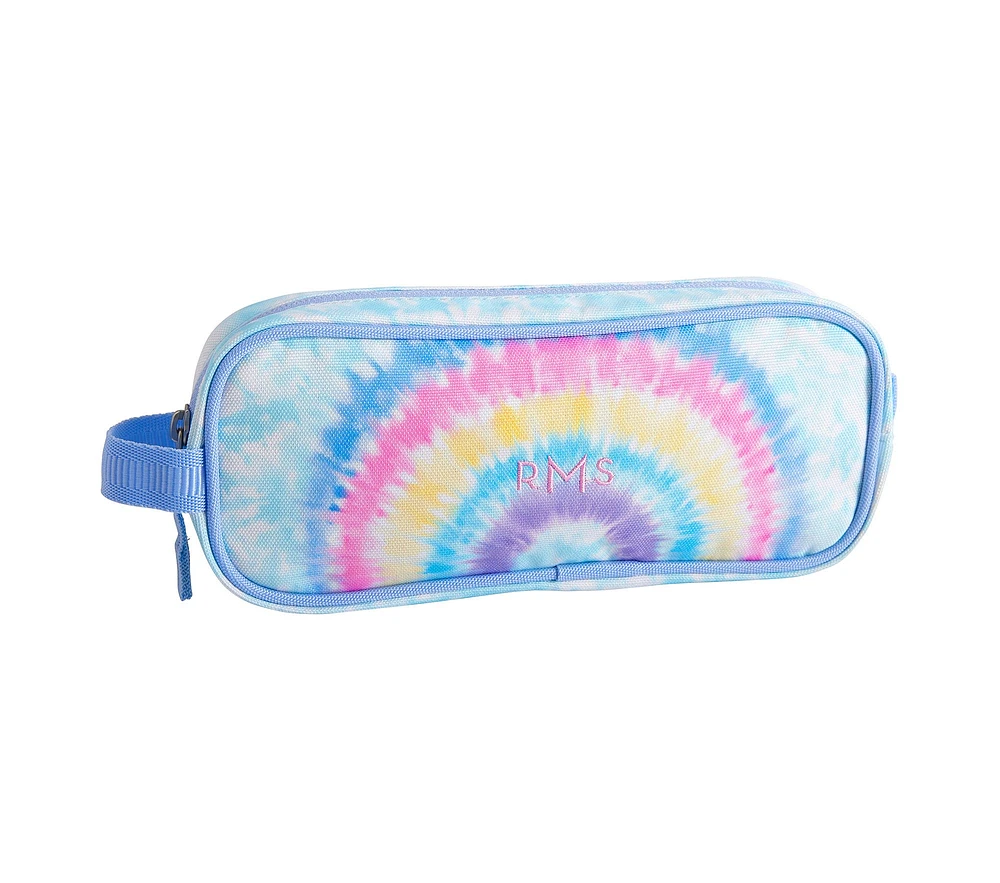 Mackenzie Aqua Rainbow Bright Tie-Dye Pencil Case