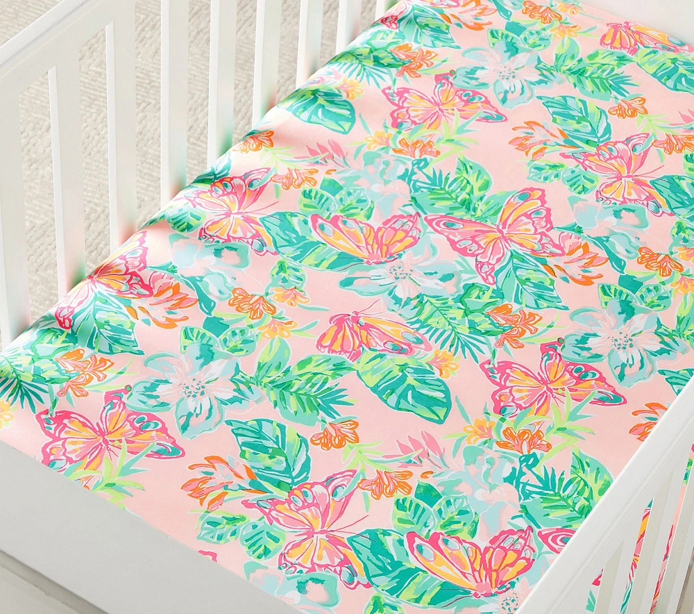 Lilly Pulitzer Isle Be Back Organic Crib Fitted Sheet