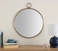 Antique Brass Ring Round Mirror (28")