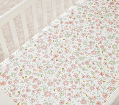 Julia Berolzheimer Floral Organic Crib Fitted Sheet