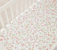 Julia Berolzheimer Floral Organic Crib Fitted Sheet