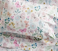 Wildflower Butterfly Toddler Bed Sheet Set