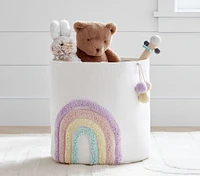 Embroidered Rainbow Storage Bin