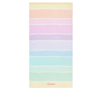 Stripe Tie-Dye Kid Beach Towel