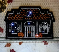 Light-Up Haunted House Doormat