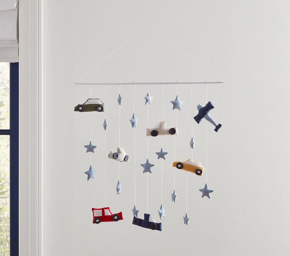 Linen Vehicles Wall Hanging