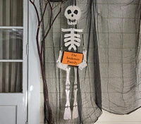 Outdoor Glitter Skeleton Door Hanger