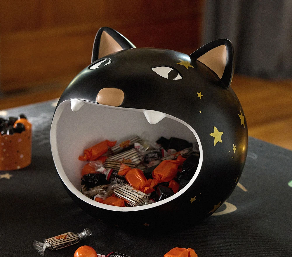 Rifle Paper Co. Black Cat Halloween Resin Candy Bowl