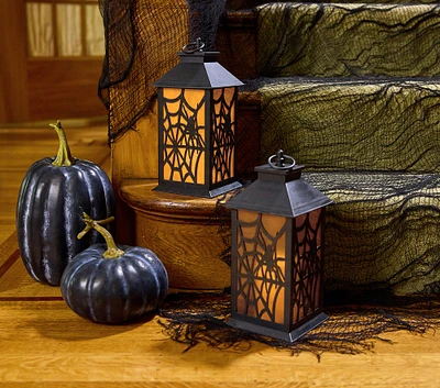 Spiderweb Light-Up Lanterns, Set of 2