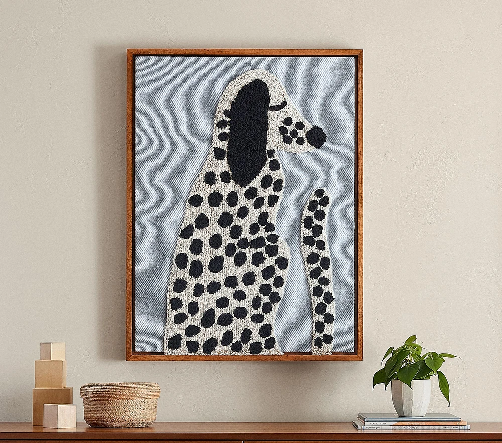 WE x PBK Dalmatian Woven Framed Art