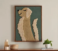 WE x PBK Golden Doodle Woven Framed Art