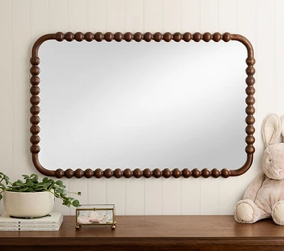 Chris Loves Julia Turned Wood Mirror (26" x 23")