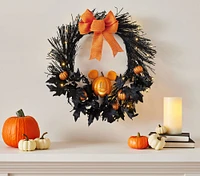 Disney Mickey Mouse Lit Pumpkin Wreath