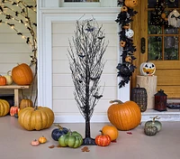 Halloween Light-Up Black Glitter Tree