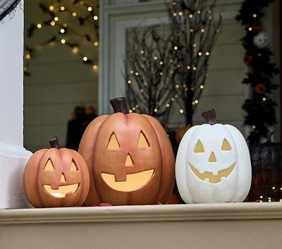 Light-Up Paper Mache Pumpkin