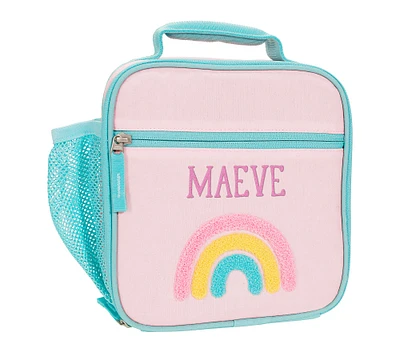 Mackenzie Pink Rainbows Chenille Lunch Boxes