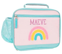 Mackenzie Pink Rainbows Chenille Lunch Boxes