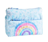 Mackenzie Aqua Bright Rainbow Tie-Dye Supplies Pouch