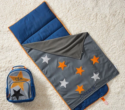 Mackenzie Colorful Chenille Stars Small Backpack & Nap Mat Bundle, Set of 2