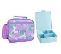 Mackenzie Lavender Sporty Camo Reflective Lunch & Bento Bundle, Set of 2