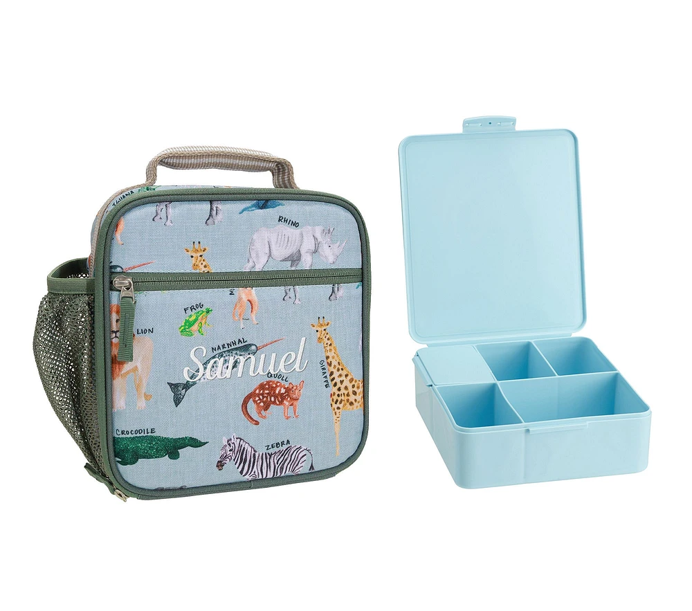 Mackenzie Brendan Safari Animals Lunch & Bento Bundle, Set of 2