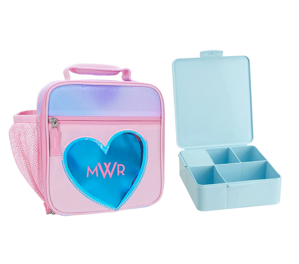 Mackenzie Iridescent Hearts Lunch & Bento Bundle, Set of 2