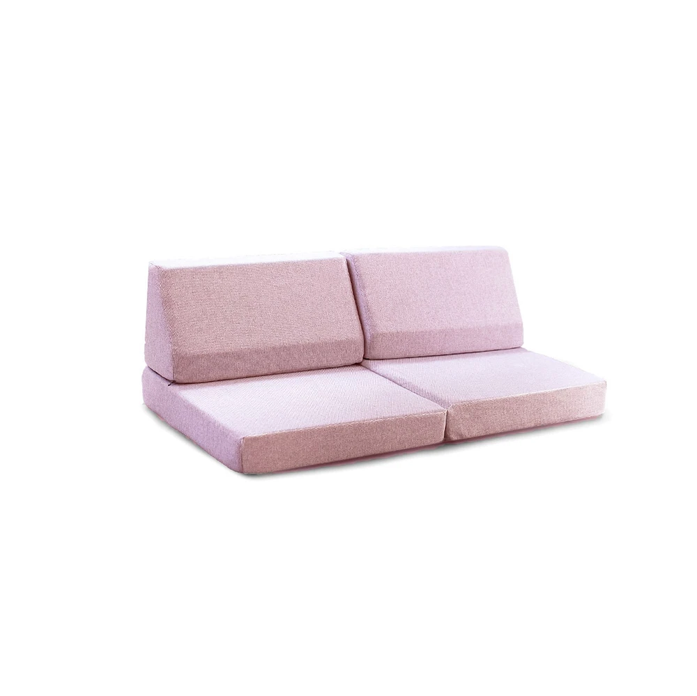 Foamnasium x PBK Blocksy Heathered Basketweave Mini Kids Couch