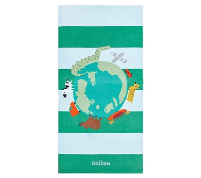 Earth Day Kid Beach Towel